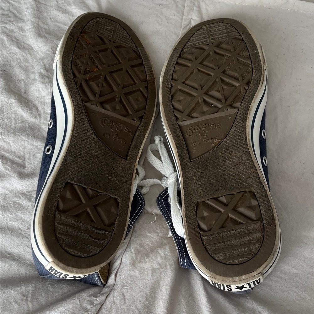 Converse Men's Navy High-Top Sneakers GUC 7/9 - Picture 7 of 8